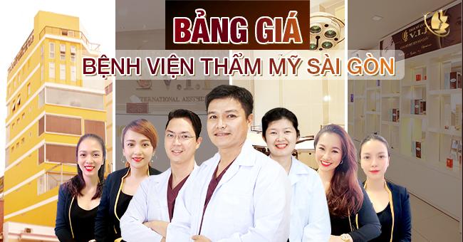 Bảng giá bệnh viện thẩm mỹ Sài Gòn - TMV Quốc Tế V.I.P